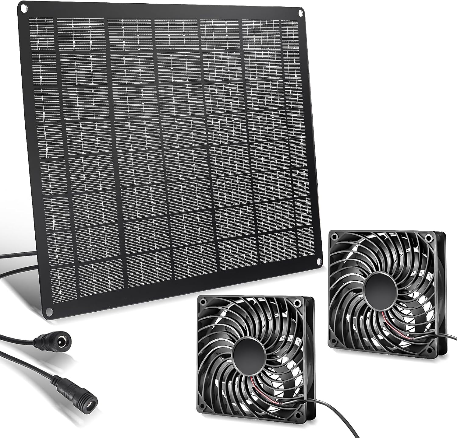 Solar Fan 15W Exhaust Fan Kit for Greenhouses and Pet Homes