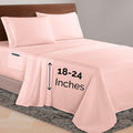California King Blush 4PC Microfiber Sheet Set - Extra Deep Pocket