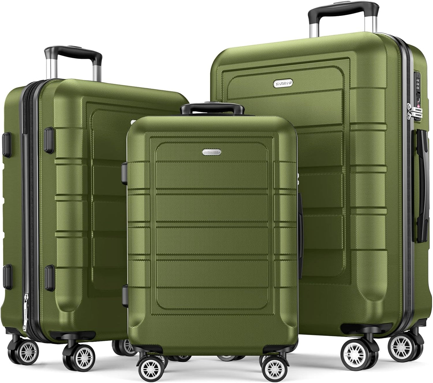 Durable Expandable Luggage Sets with TSA Lock and Double Wheels