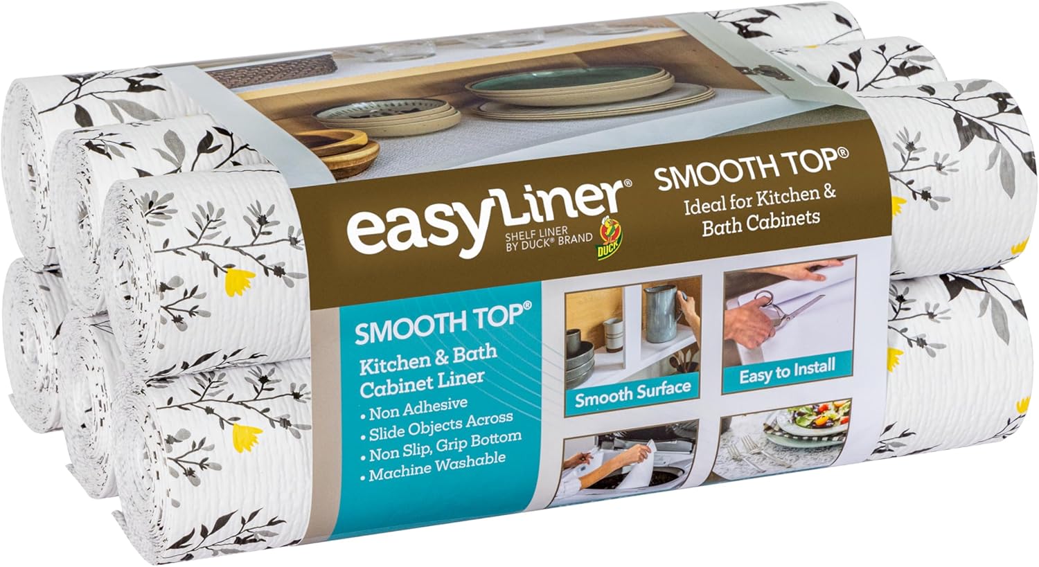 Smooth Top EasyLiner for Cabinets & Drawers - Dark Grey Branch