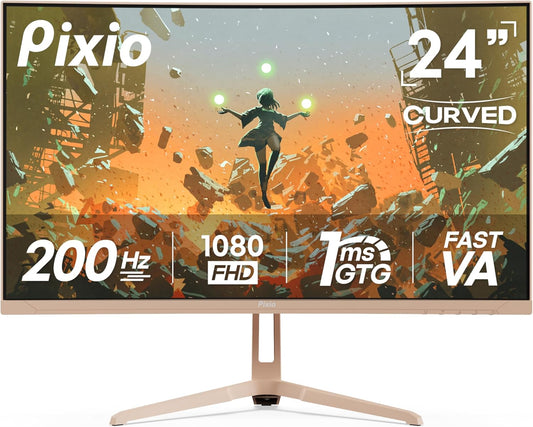 Pixio PXC248 Wave 24 inch Curved Gaming Monitor with 200Hz Refresh