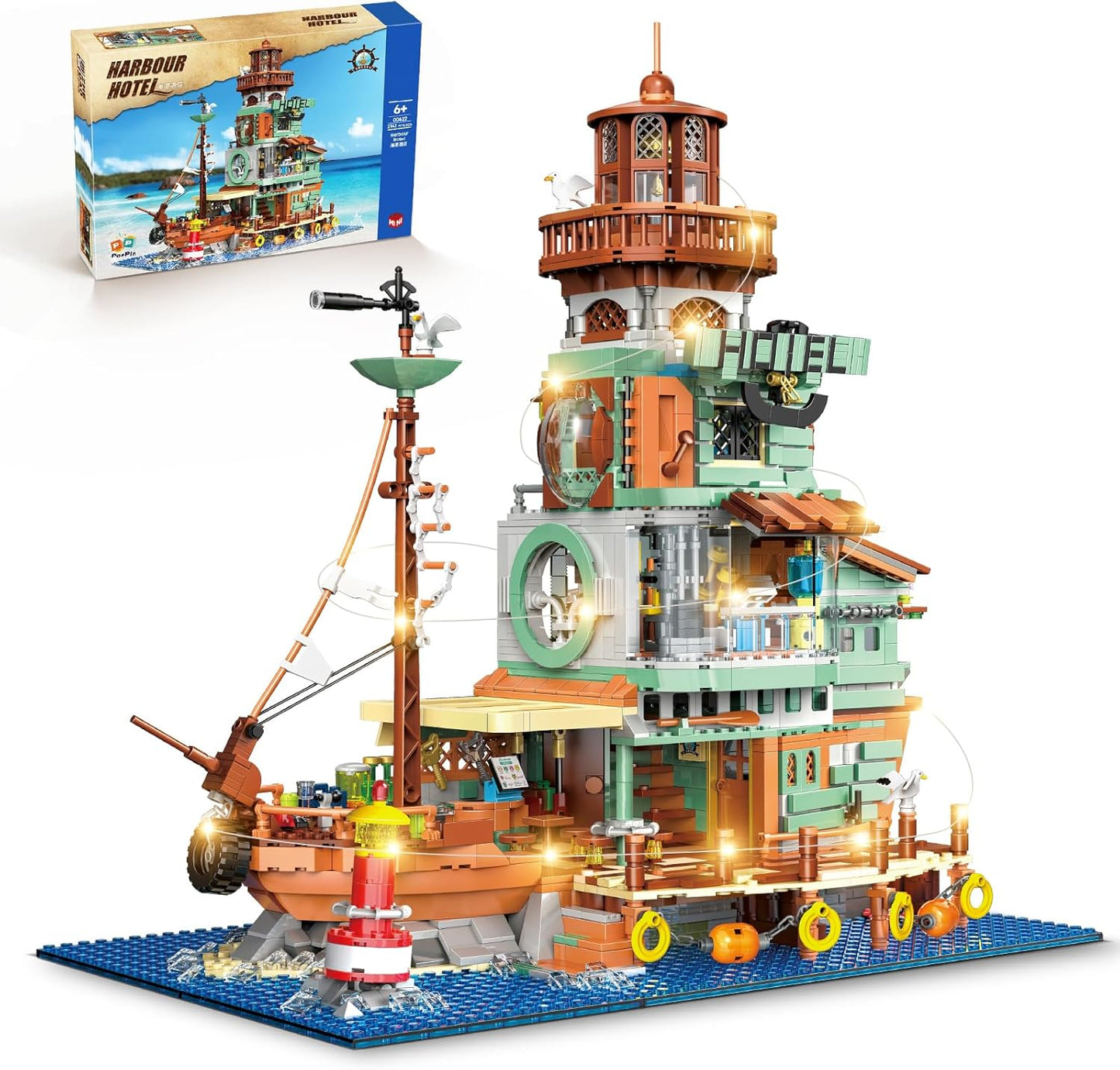 Harbour Hotel Mini Bricks Building Kit for Creative Fun