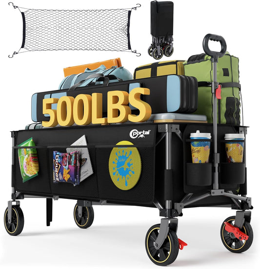 PORTAL 51.2 Long Wagons Carts Foldable with Brakes and More