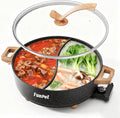 Electric Twin Compartment Hot Pot with Divider - 6L Dual-Cooking