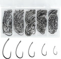 200pcs Barbless Fishing Hooks Kit - Organized Carp & Trout Set