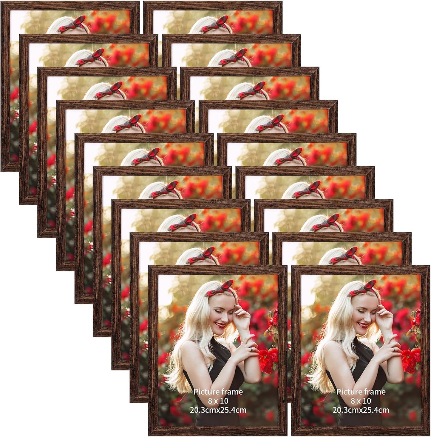 PETAFLOP Wooden Bulk 8x10 Picture Frame Set for Display