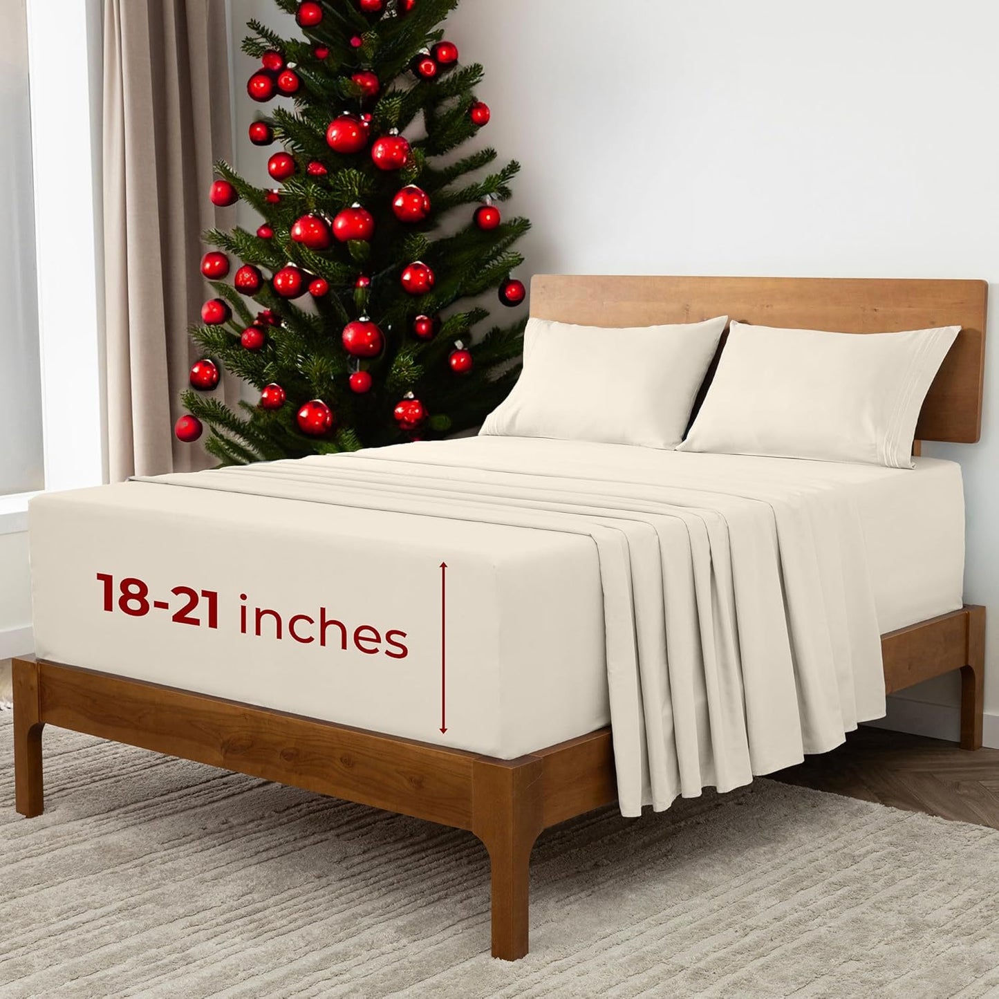 Mellanni Extra Deep Full Sheets - Hotel Luxury Bedding Set