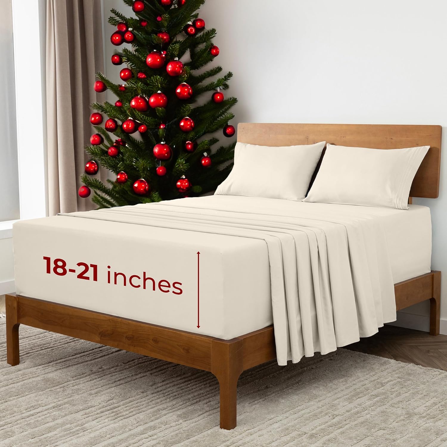 Mellanni Extra Deep Full Sheets - Hotel Luxury Bedding Set