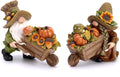 Fall Gnomes Table Decorations Set - 2 Pc 6in Autumn Figurines
