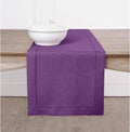 Solino Home Linen Purple Table Runner 14 x 108 in - Classic Hemstitch