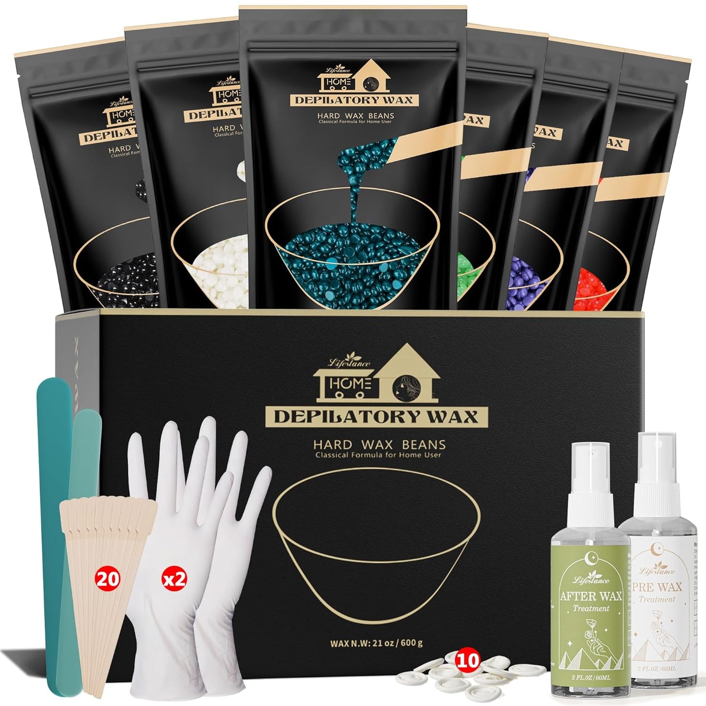 Lifestance Wax Beads Set for Effortless Hair Removal at Home