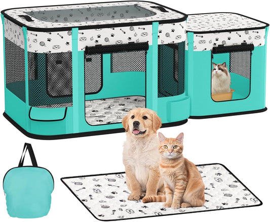 Portable Cat Playpen with Washable Pad - DESELL