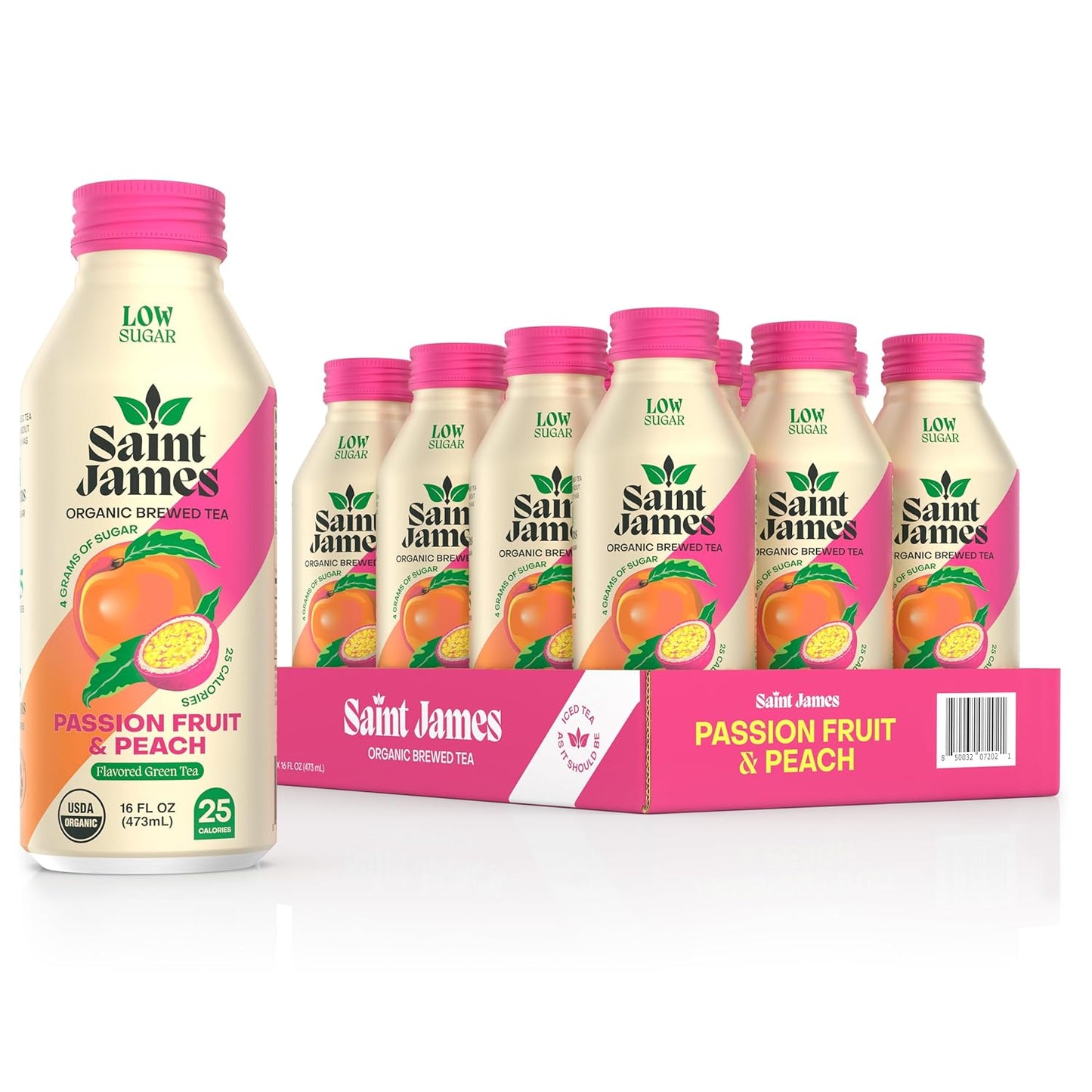 Saint James Iced Tea - Organic Green Tea with Tropical Flavor