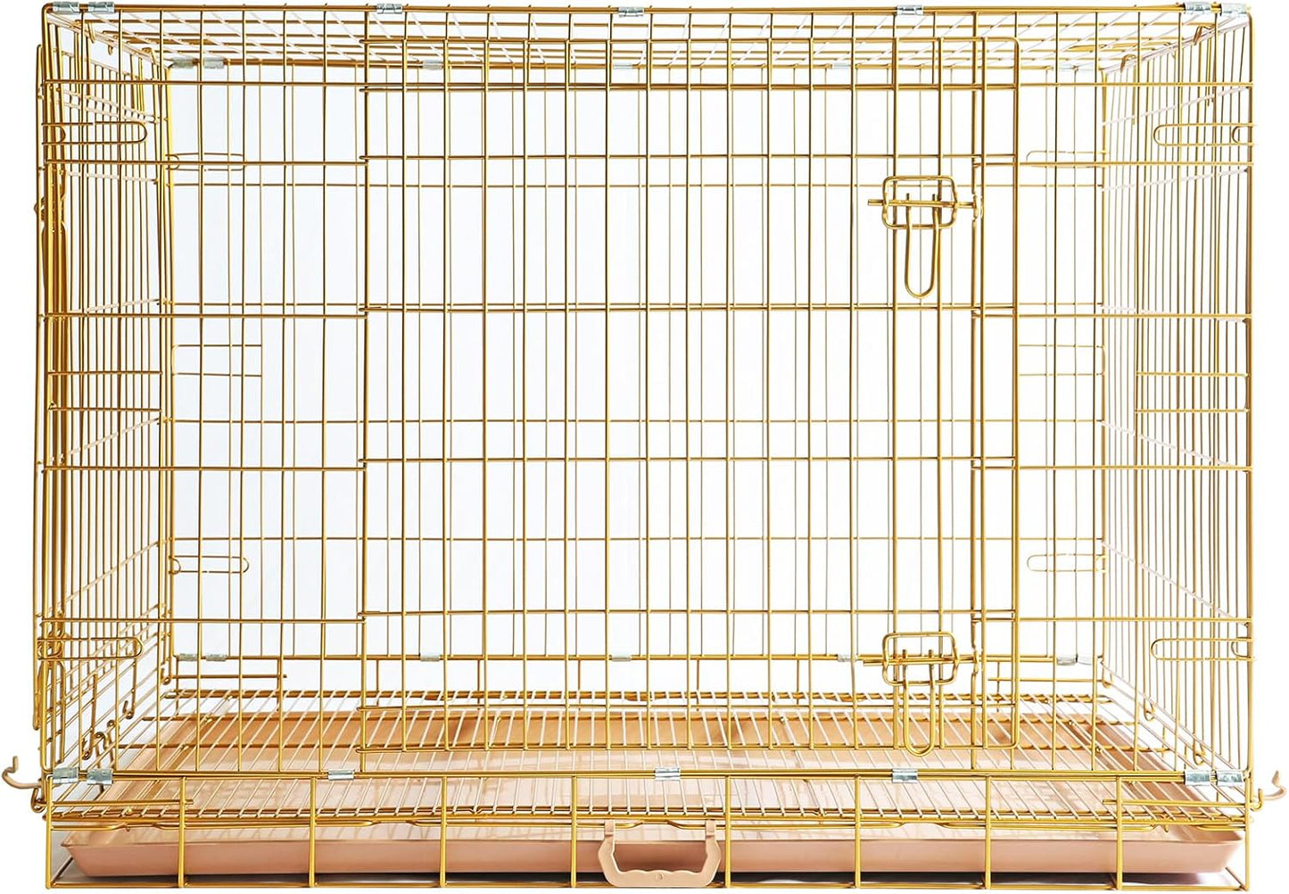 42 Inch Copper Gold Dog Crate for Large Dogs with Dual Entry
