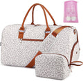 Duffle Bag for Travel for Women Beige - Weekender with Shoe