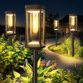 Tall Solar Pathway Lights Outdoor, 8 Pack - Bright, Long Runtime