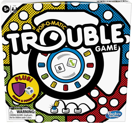 Trouble Game with Bonus Shield & Power Die - Fun Family Easter Gift