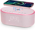 Wireless Charging Alarm Clock Radio - Qi Fast Charge & Bluetooth