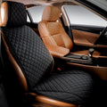 Faux Linen Front Car Seat Cover - Black Single Unit