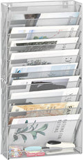 EasyPAG Wall File Holder Organizer 11 Tier - Space Saving Metal Rack