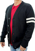 Mens 1950s Letterman Cardigan Sweater for Retro Style Lovers