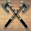 AX-7004 Custom Forged Carbon Steel Viking Axe - Bearded Camping Axe