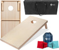 4ft x 2ft Solid Wood Cornhole Boards Set - LED Lights Included