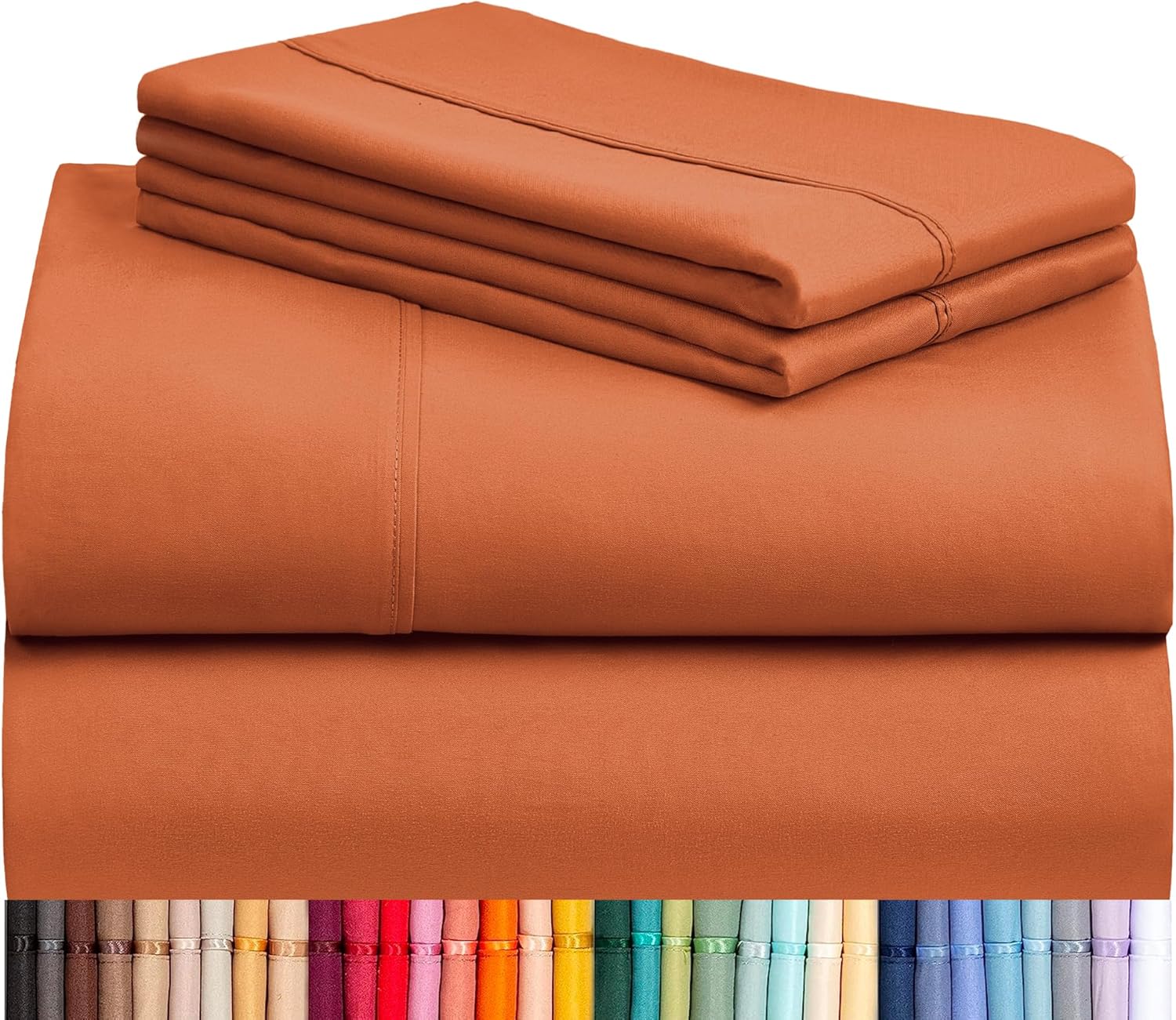 LuxClub King Size Sheet Set - Deep Pockets, Silky Soft Comfort