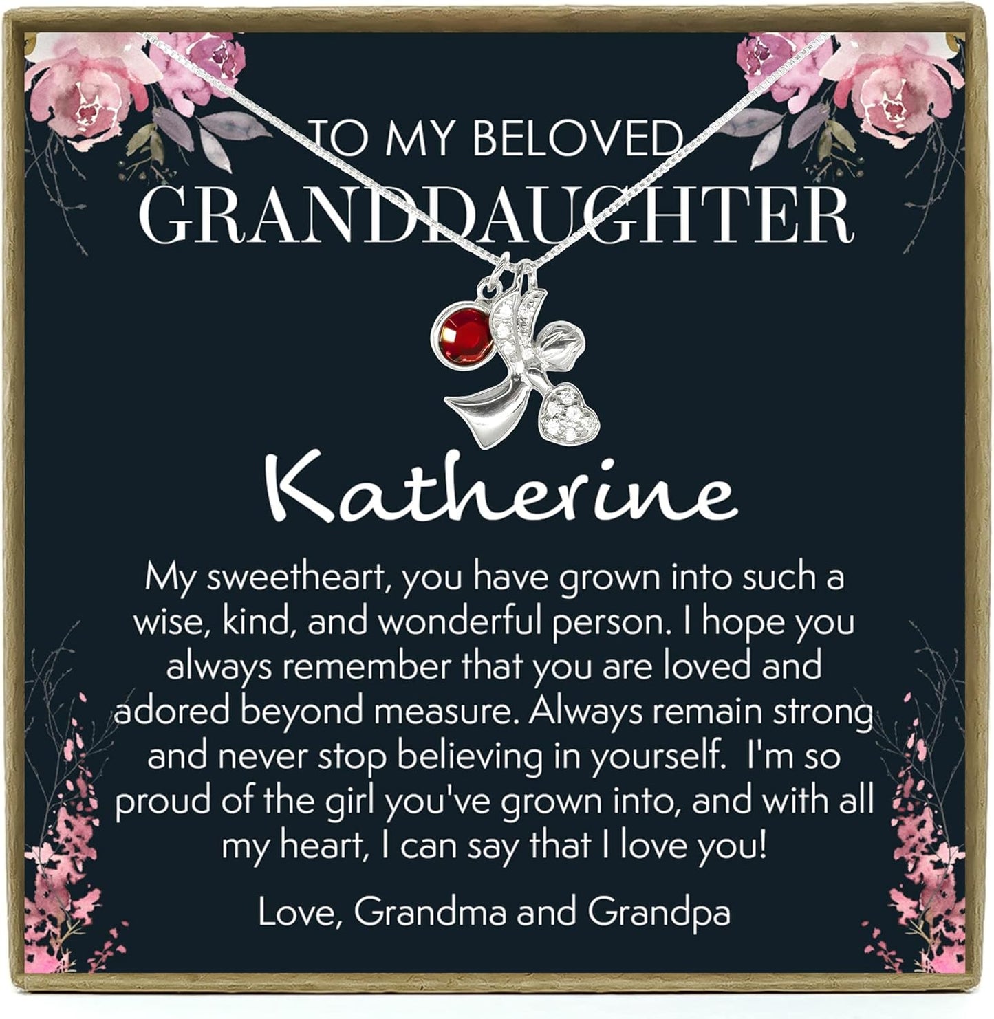 Personalized Necklace Gift for Granddaughter - Sterling Silver