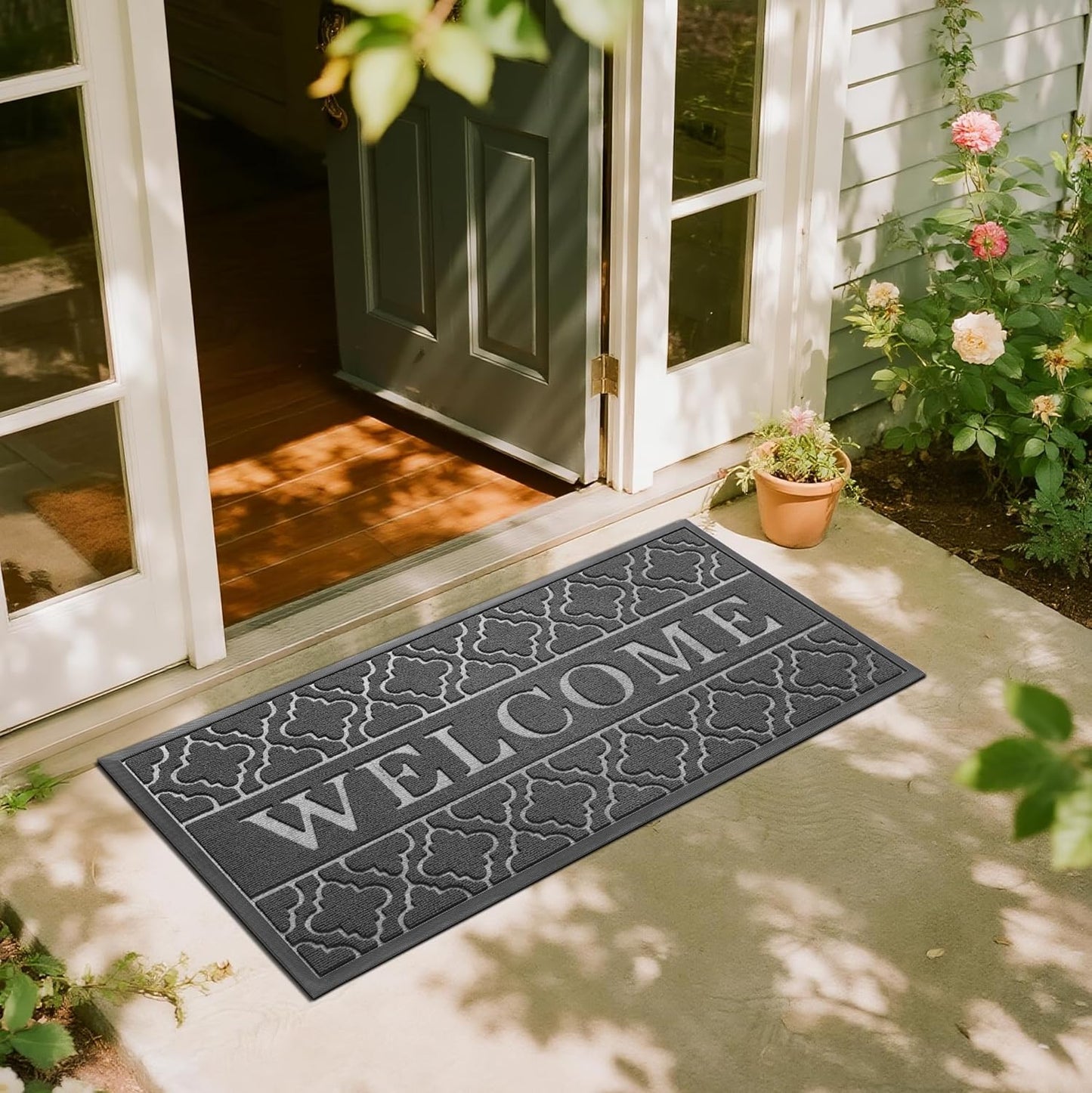Yimobra Welcome Mat Outdoor Indoor, Heavy Duty Non-Slip Doormat