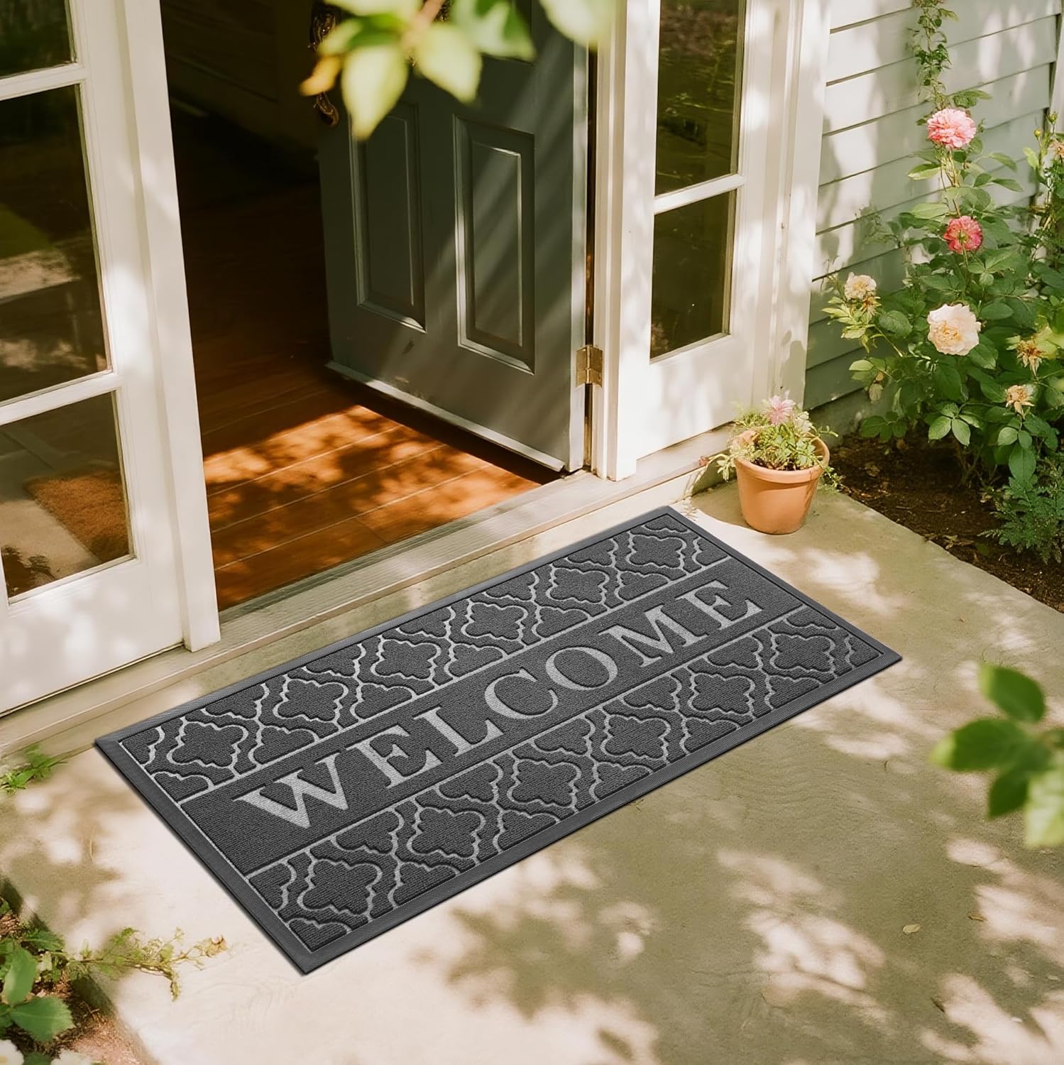 Yimobra Welcome Mat Outdoor Indoor, Heavy Duty Non-Slip Doormat