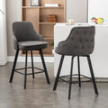 Bar Stools Set of 2 26in Swivel Counter Height Stools - Mid Century
