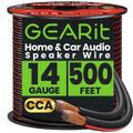 GEARit Speaker Wire 14 Gauge 500ft - Flexible CCA Cable for Home & Car