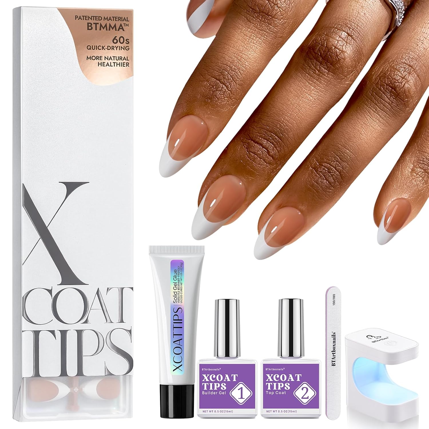 BTArtboxnails French XCOATTIPS Nail Kit for Easy DIY Designs