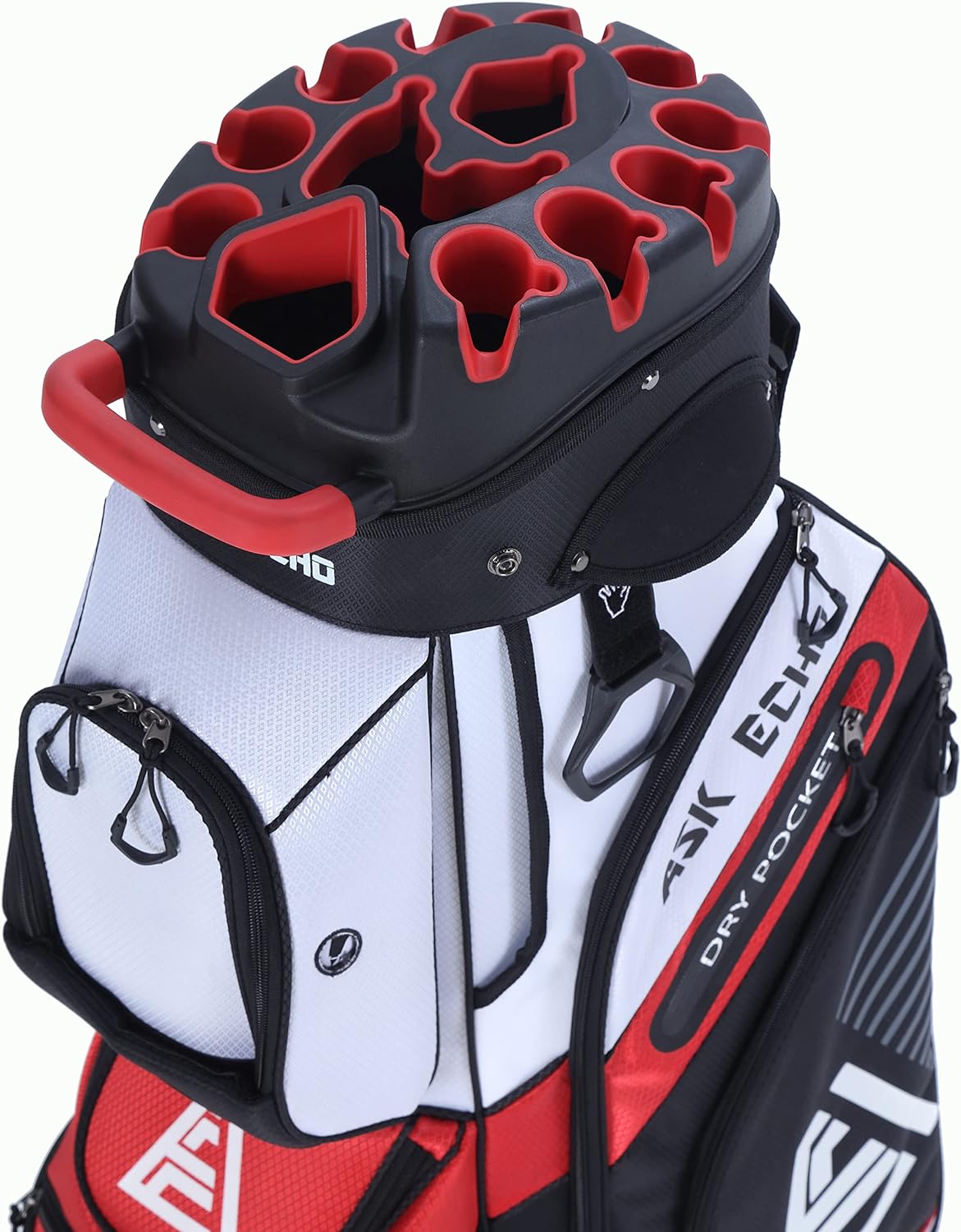 ASK ECHO T-Lock Golf Cart Bag with 14 Way Organizer Top