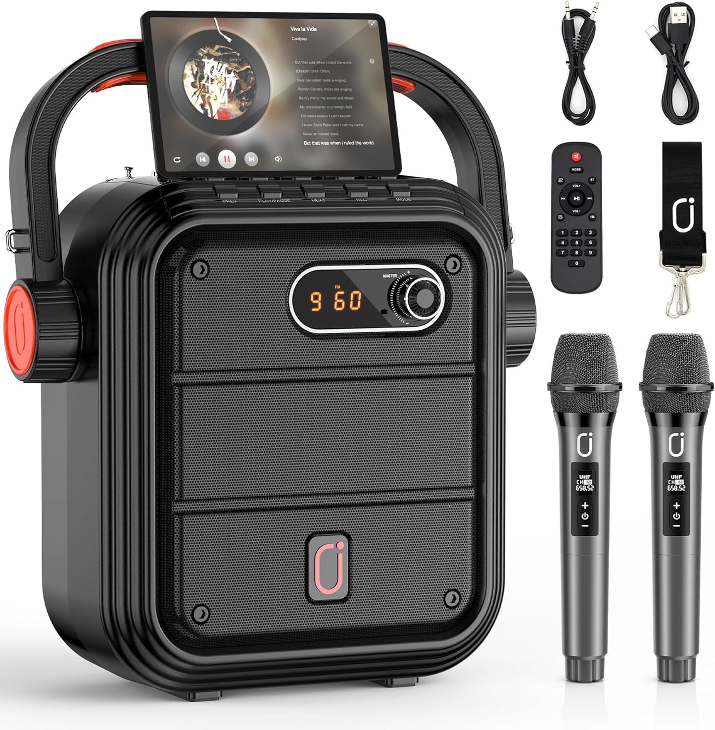 JYX Karaoke Machine: Wireless Mic Duo & Powerful Sound