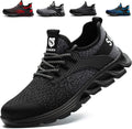 Steel Toe Sneakers for Men - Lightweight Slip Resistant Work Shoe
