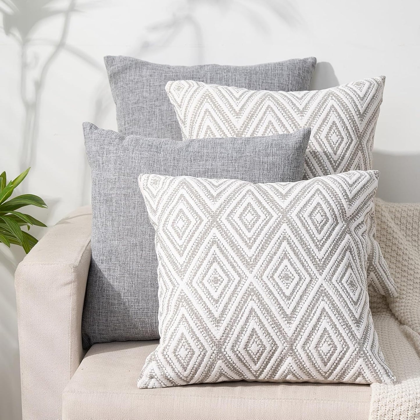 HPUK Decorative Throw Pillow Covers Set of 4 for Couch Sofa