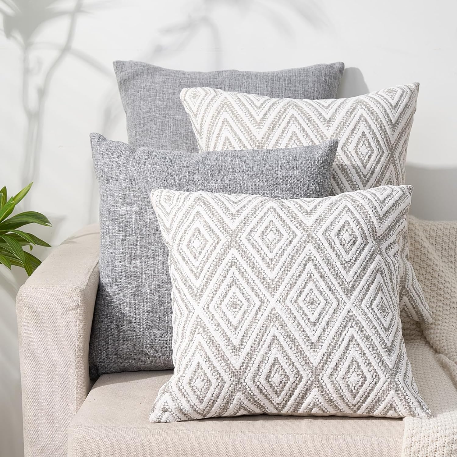 HPUK Decorative Throw Pillow Covers Set of 4 for Couch Sofa