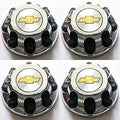 Center Caps for Chevy & GMC 8 Lug Nuts - 4pc Chrome Hub Covers