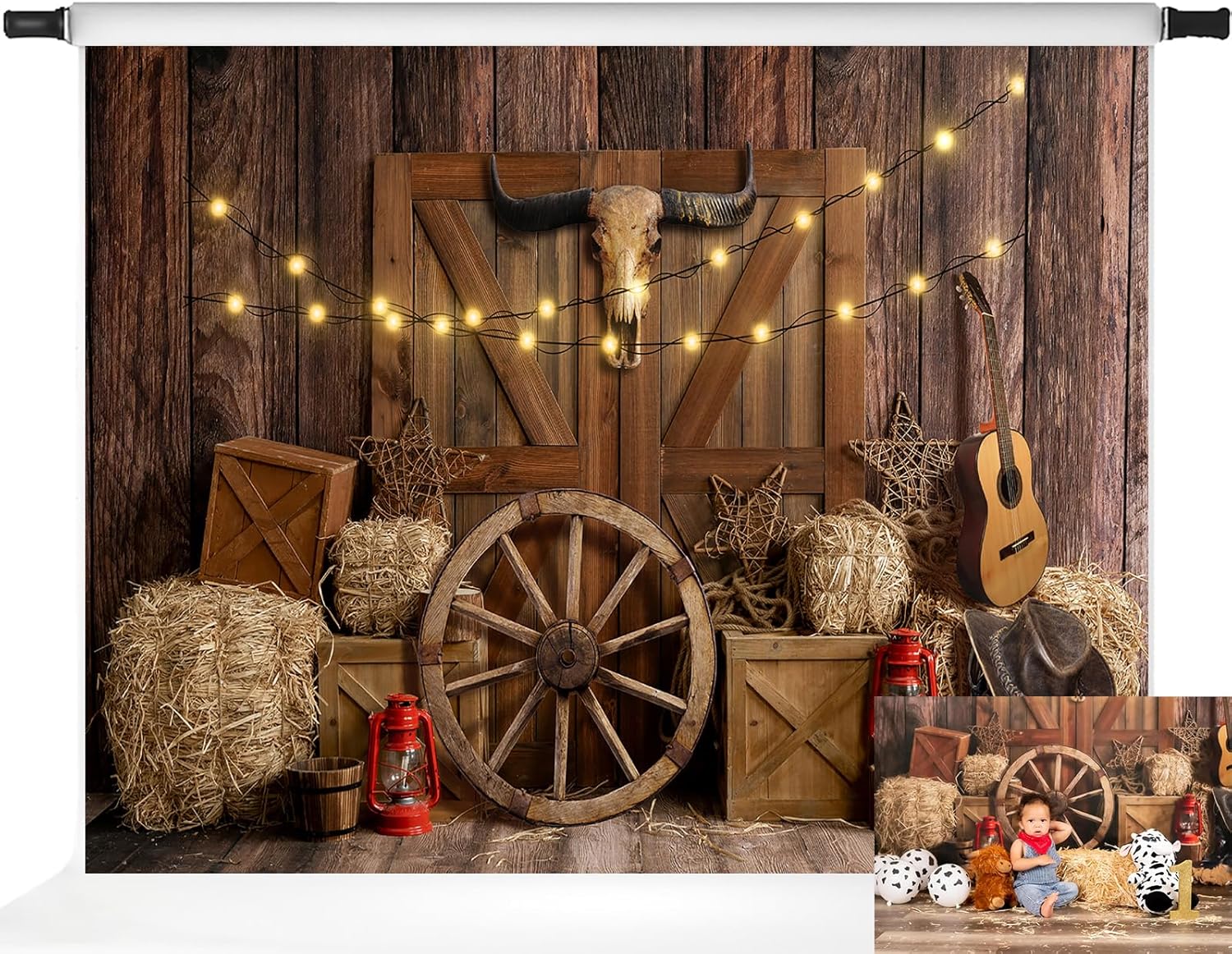 Kate Western Cowboy Backdrop for Stunning Party Decorations