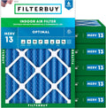 14x20x4 Air Filter MERV 13 6-Pack - Optimal Smoke & Allergy Defense