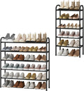 Expandable Shoe Rack 5-Tier Metal Organizer - Holds Up to 24 Pairs