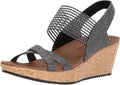 Skechers Beverlee High Tea Wedge Sandal - Cushioned Strappy Comfort