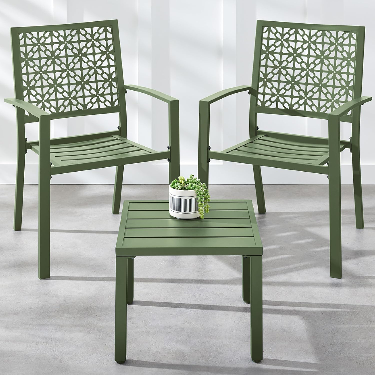 Best Choice Products 3-Piece Outdoor Bistro Set for Garden