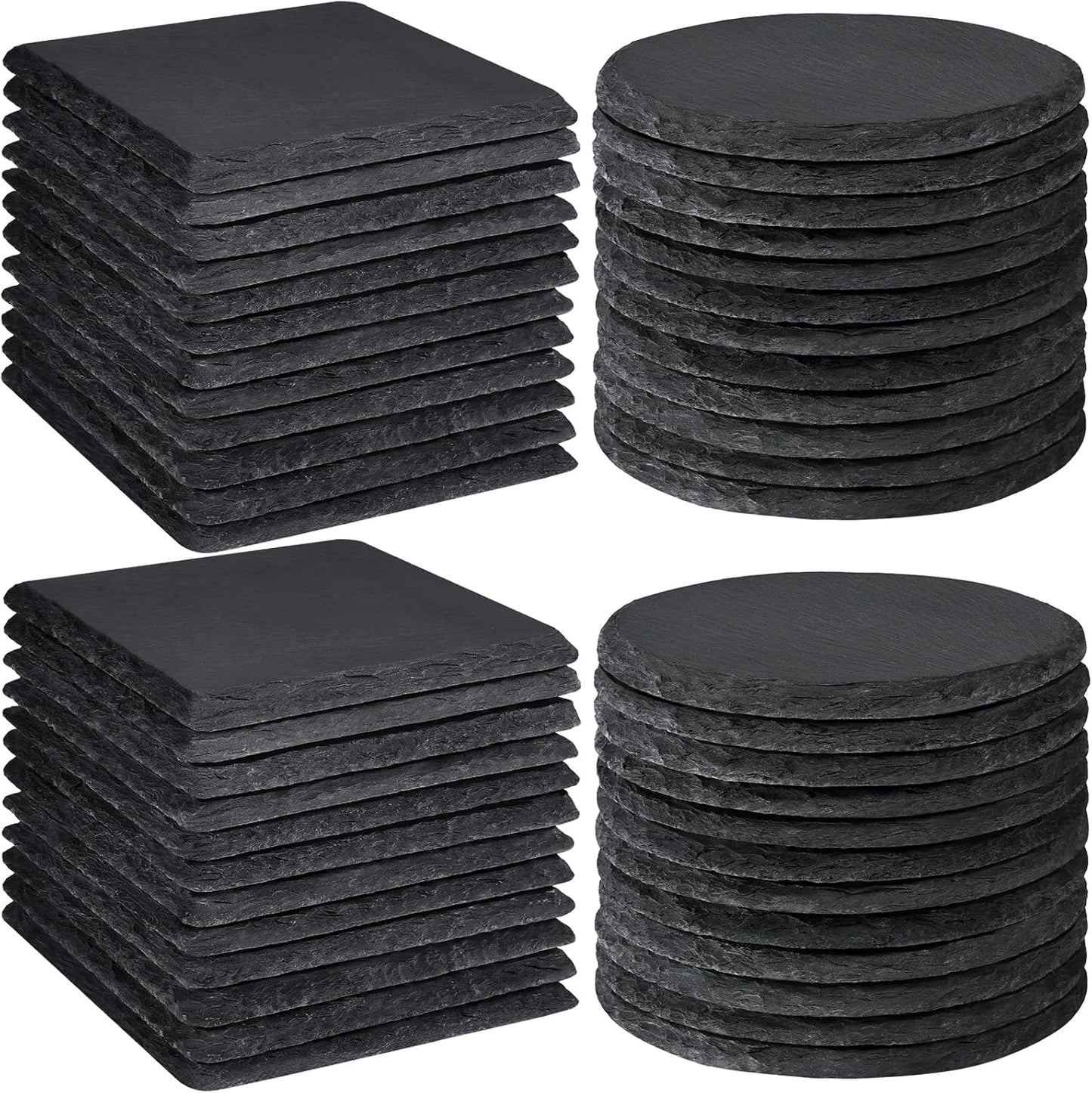 48 PCS Slate Coasters Bulk for Laser Engraving and Gifts