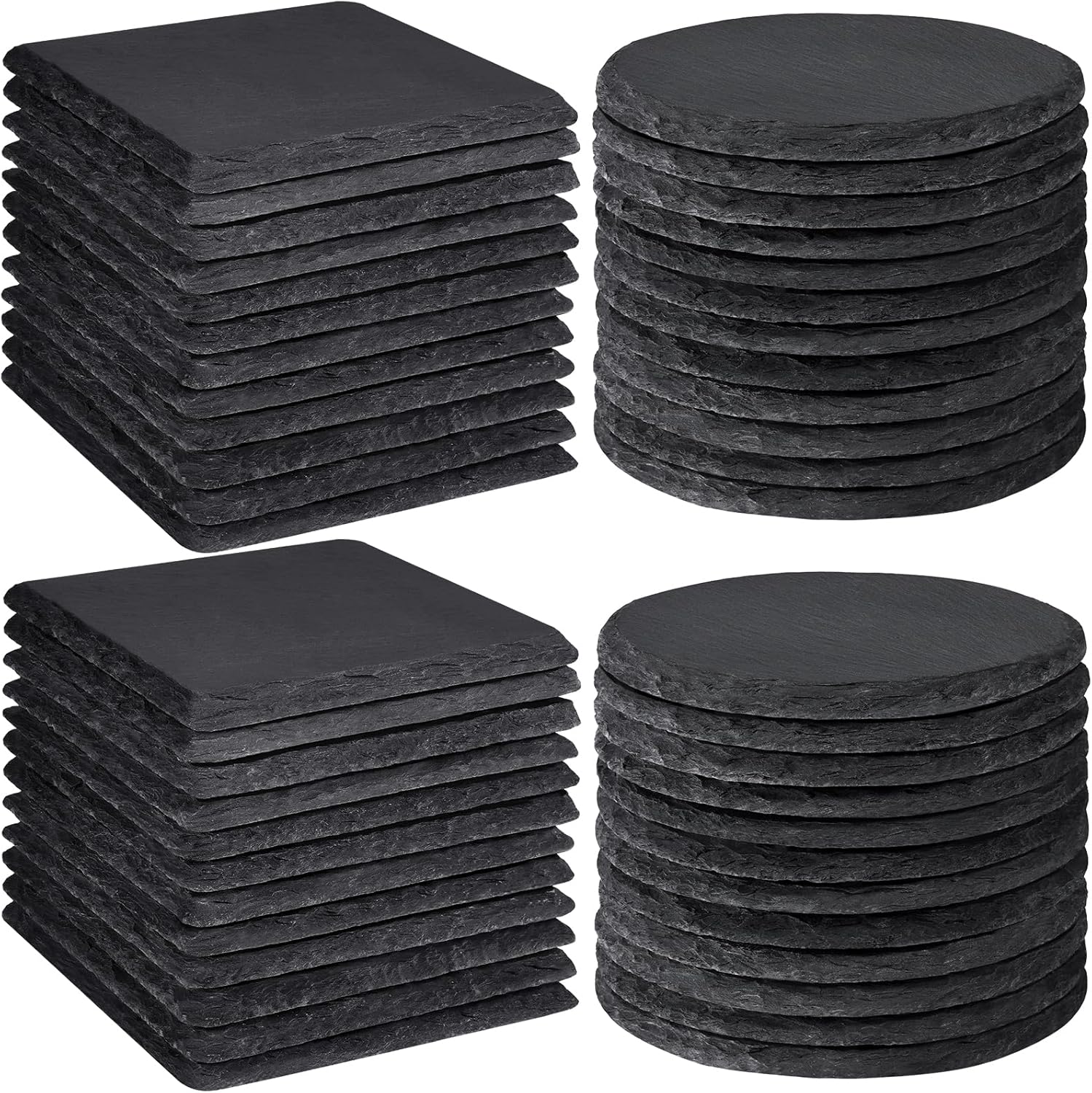 48 PCS Slate Coasters Bulk for Laser Engraving and Gifts
