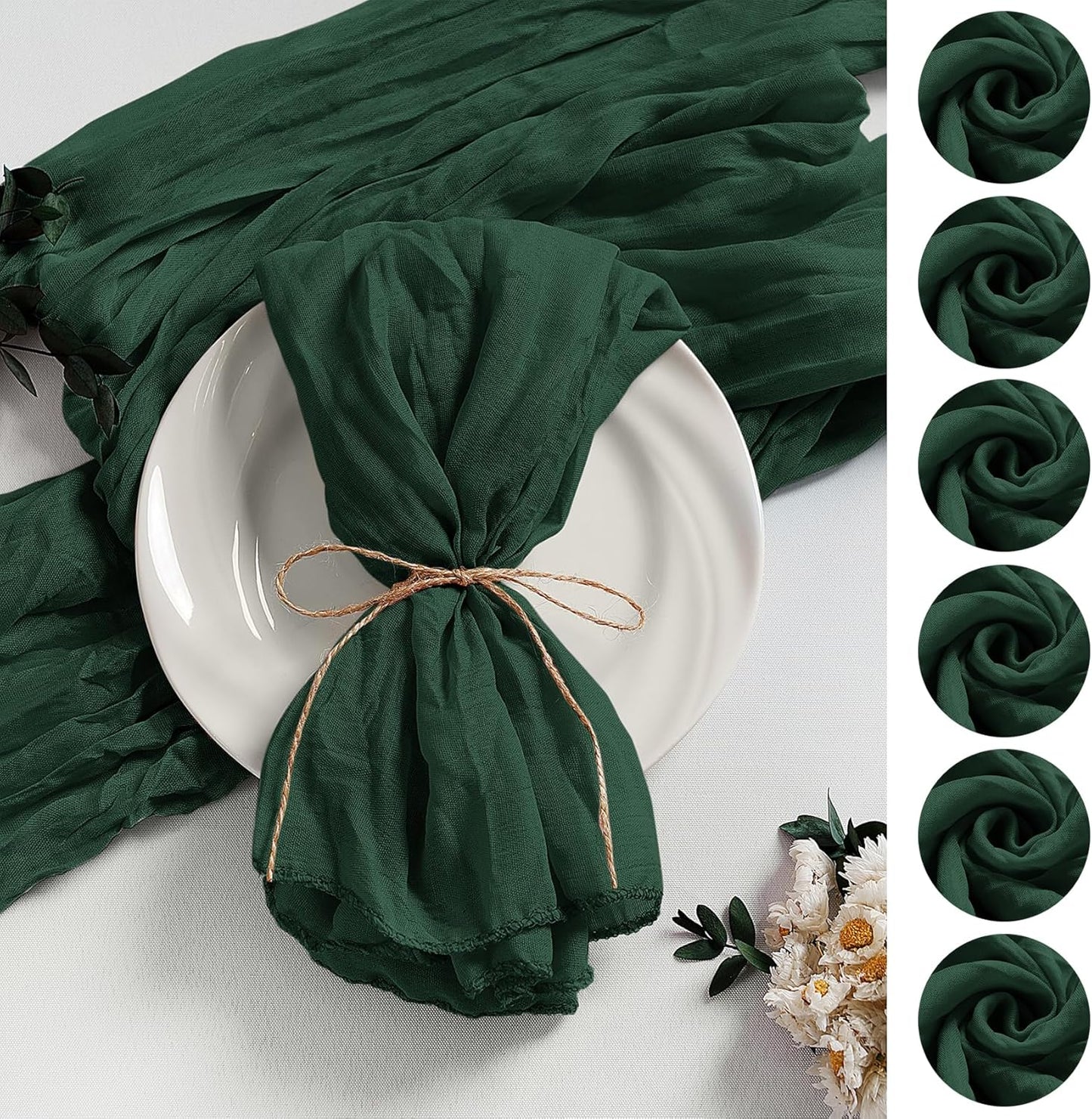 60 Pack Gauze Cheesecloth Napkins for Elegant Table Settings