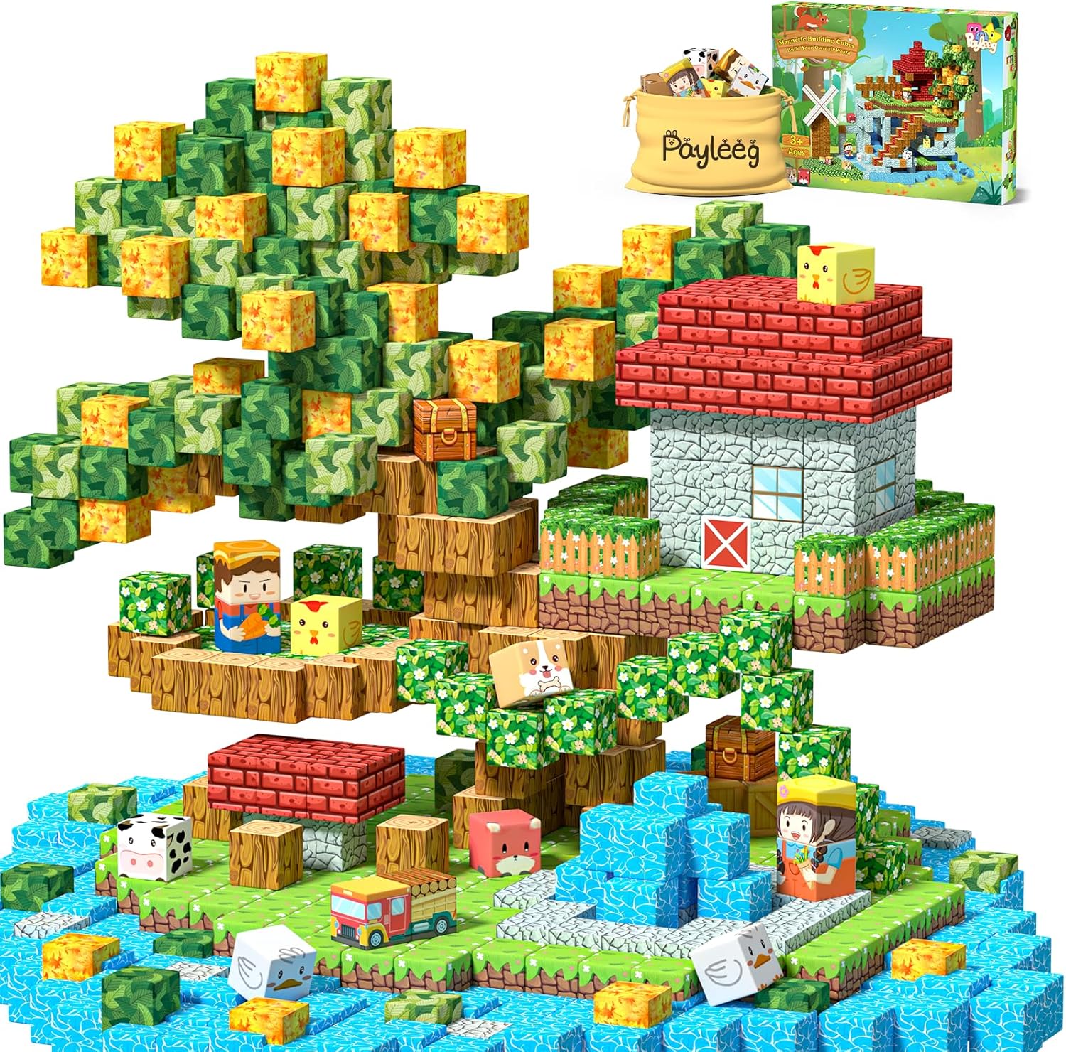 Magnetic Blocks Set for Kids - Build Your Own Forest Animal World