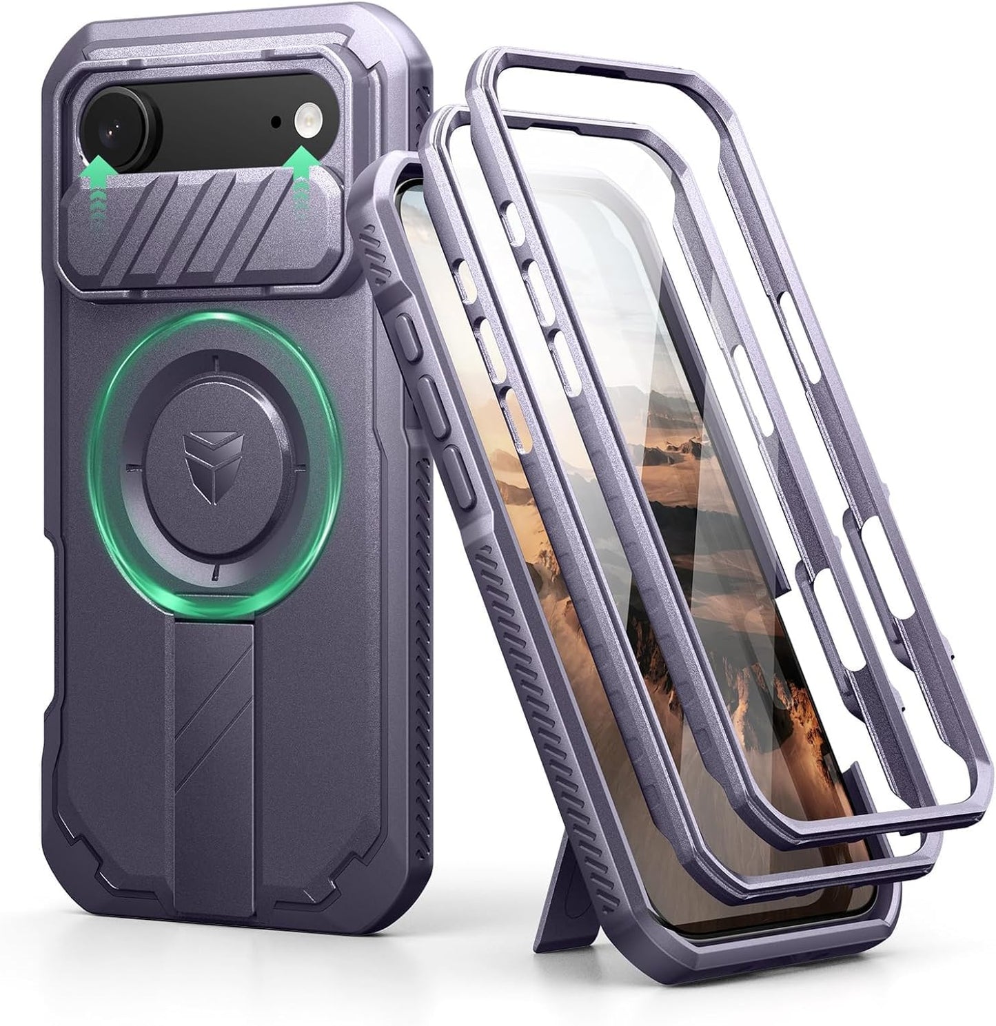 Dexnor iPhone Air Case with Slide Camera Cover & Kickstand
